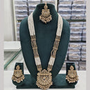 Rajwadi Collection Designer Crystal Stone And Beads Long Necklace Set
