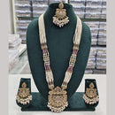 Rajwadi Collection Designer Crystal Stone And Beads Long Necklace Set