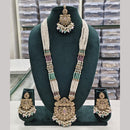 Rajwadi Collection Designer Crystal Stone And Beads Long Necklace Set