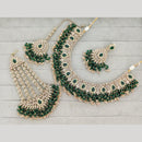 Rajwadi Collection Luxury Crystal Stone And Pearl Designer Necklace Set
