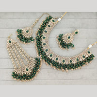 Rajwadi Collection Luxury Crystal Stone And Pearl Designer Necklace Set