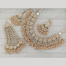 Rajwadi Collection Luxury Crystal Stone And Pearl Designer Necklace Set