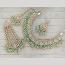 Rajwadi Collection Luxury Crystal Stone And Pearl Designer Necklace Set