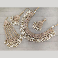 Rajwadi Collection Luxury Crystal Stone And Pearl Designer Necklace Set