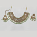 Rajwadi Collection Luxury Crystal Stone And Pearl Designer Necklace Set