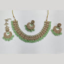 Rajwadi Collection Luxury Crystal Stone And Pearl Designer Necklace Set
