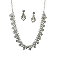 Urthn Silver Plated Elegant Austrian Stone Necklace set(Pack of 3)