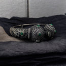 Maharani Jewels Oxidised Plated Pota Stone Openable Bangle