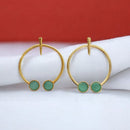 Maharani Jewels Gold Plated Pota Stone Dangler Earrings