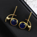 Maharani Jewels Gold Plated Crystal Stone Dangler Earrings