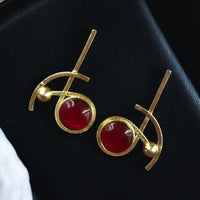 Maharani Jewels Gold Plated Crystal Stone Dangler Earrings