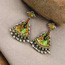 Maharani Jewels Inspired Oxidised Plated Pota & Pearl Detailing Dangler Earrings