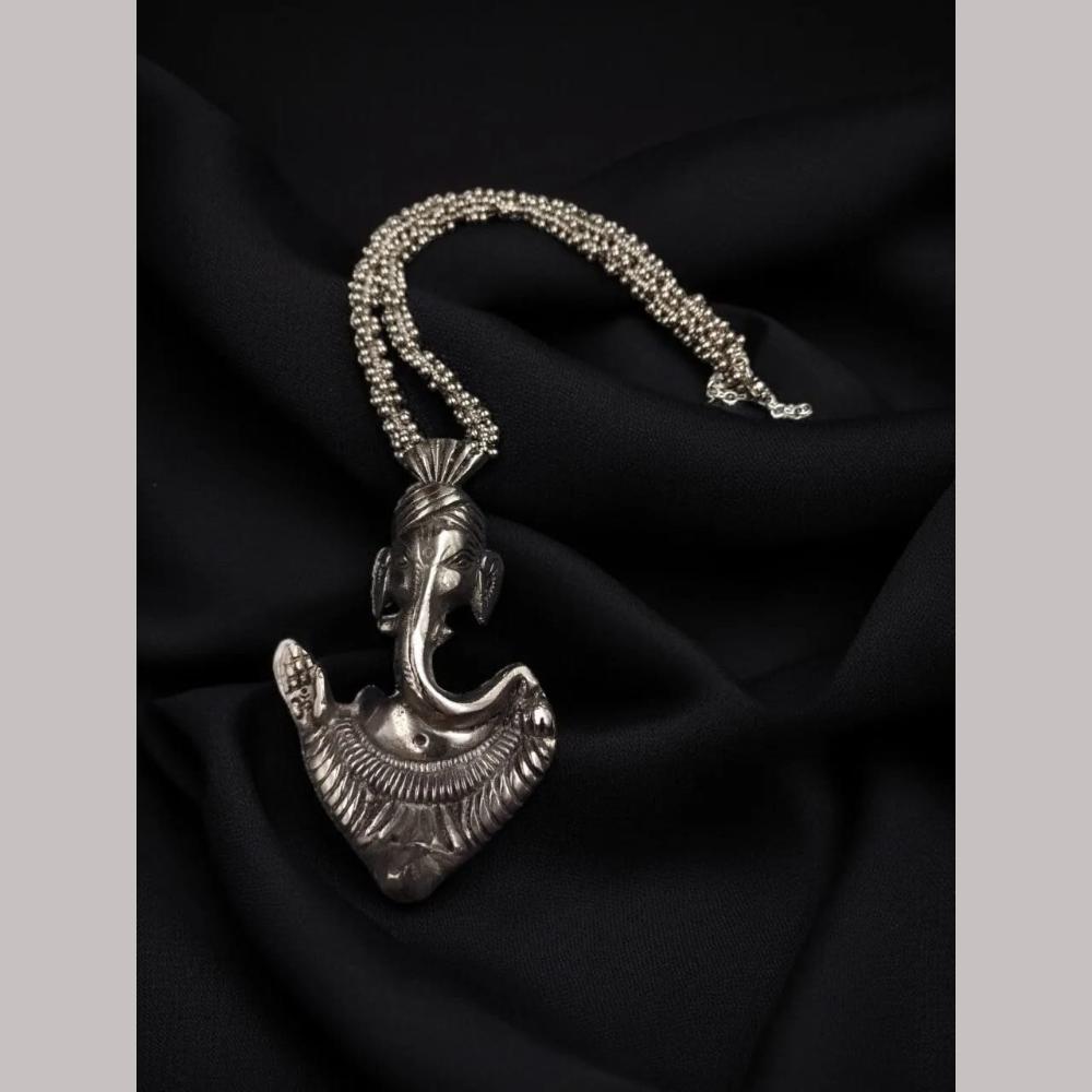 Maharani Jewels Oxidized Plated Lord Ganesh Pendant