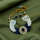 Maharani Jewels Gold Plated Polki Kundan And Beads And Pearl Choker Necklace Set