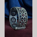 Maharani Jewels Oxidised Plated Pota Stone Openable Kada