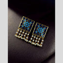 Maharani Jewels Heritage Meenakari Accents Beaded Dangler Earrings