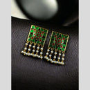 Maharani Jewels Heritage Meenakari Accents Beaded Dangler Earrings