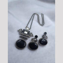 Maharani Jewels  Royal Noir Elegance Long Necklace Set
