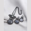 Maharani Jewels  Royal Noir Elegance Long Necklace Set