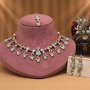 Maharani Jewels Pota Stone and Crystals With Mangtikka Necklace Set
