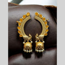 Maharani Jewels Peacock Design Pota Stone Ear cuff Jhumki Earrings