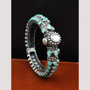 Maharani Jewels Elegant Oxidised Plated Crystal Stone Kada