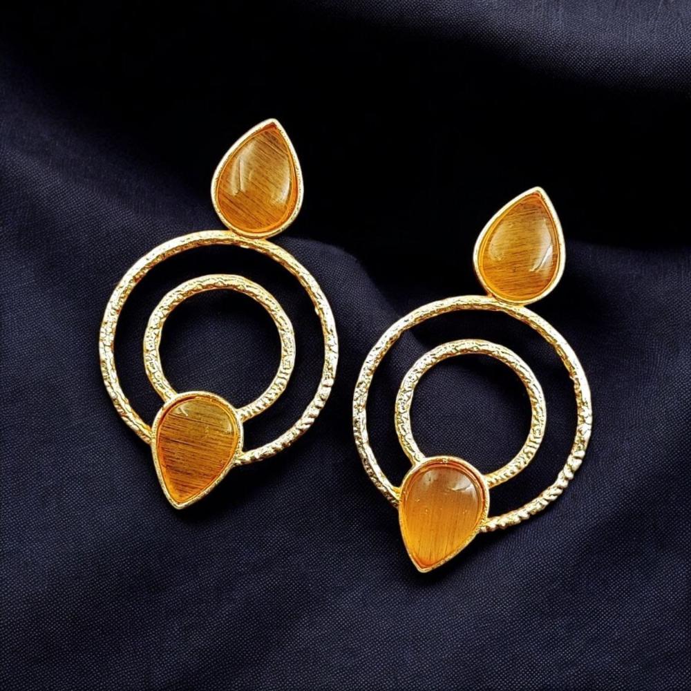 Maharani Jewels Luxury Pota Stone Dangler Earrings