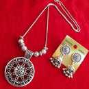 Maharani Jewels Tribal Fusion Oxidised Plated Necklace Set