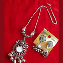 Maharani Jewels Tribal Fusion Oxidised Plated Necklace Set