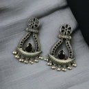 Maharani Jewels Navratri Glow  Oxidised Plated Pota And Pearl Dangler Earrings