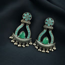 Maharani Jewels Navratri Glow  Oxidised Plated Pota And Pearl Dangler Earrings
