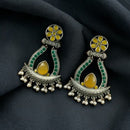 Maharani Jewels Navratri Glow  Oxidised Plated Pota And Pearl Dangler Earrings