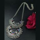 Maharani Jewels Desi Glamour Oxidised Plated Pota Stone Necklace