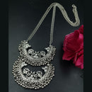 Maharani Jewels Desi Glamour Oxidised Plated Pota Stone Necklace
