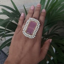 Maharani Jewels Royal Elegance Pota Stone And Pearl Ring