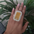 Maharani Jewels Royal Elegance Pota Stone And Pearl Ring