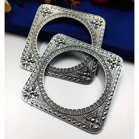 Maharani Jewels Timeless Beauty Oxidised Plated Openable Kada