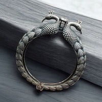Maharani Jewels Oxidised Plated Peacock Design Openable Bangle