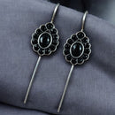 Maharani Jewels Designer Oxidised Pota Stone Dangler Earrings