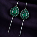 Maharani Jewels Designer Oxidised Pota Stone Dangler Earrings