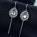 Maharani Jewels Designer Oxidised Pota Stone Dangler Earrings