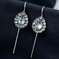 Maharani Jewels Designer Oxidised Pota Stone Dangler Earrings