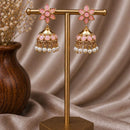 Maharani Jewels Classic Pota Stone Pearl Jhumki Earrings