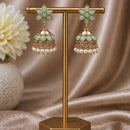 Maharani Jewels Classic Pota Stone Pearl Jhumki Earrings