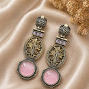 Maharani Jewels 2 Tone Plated Classic Pota Stone Dangler Earrings