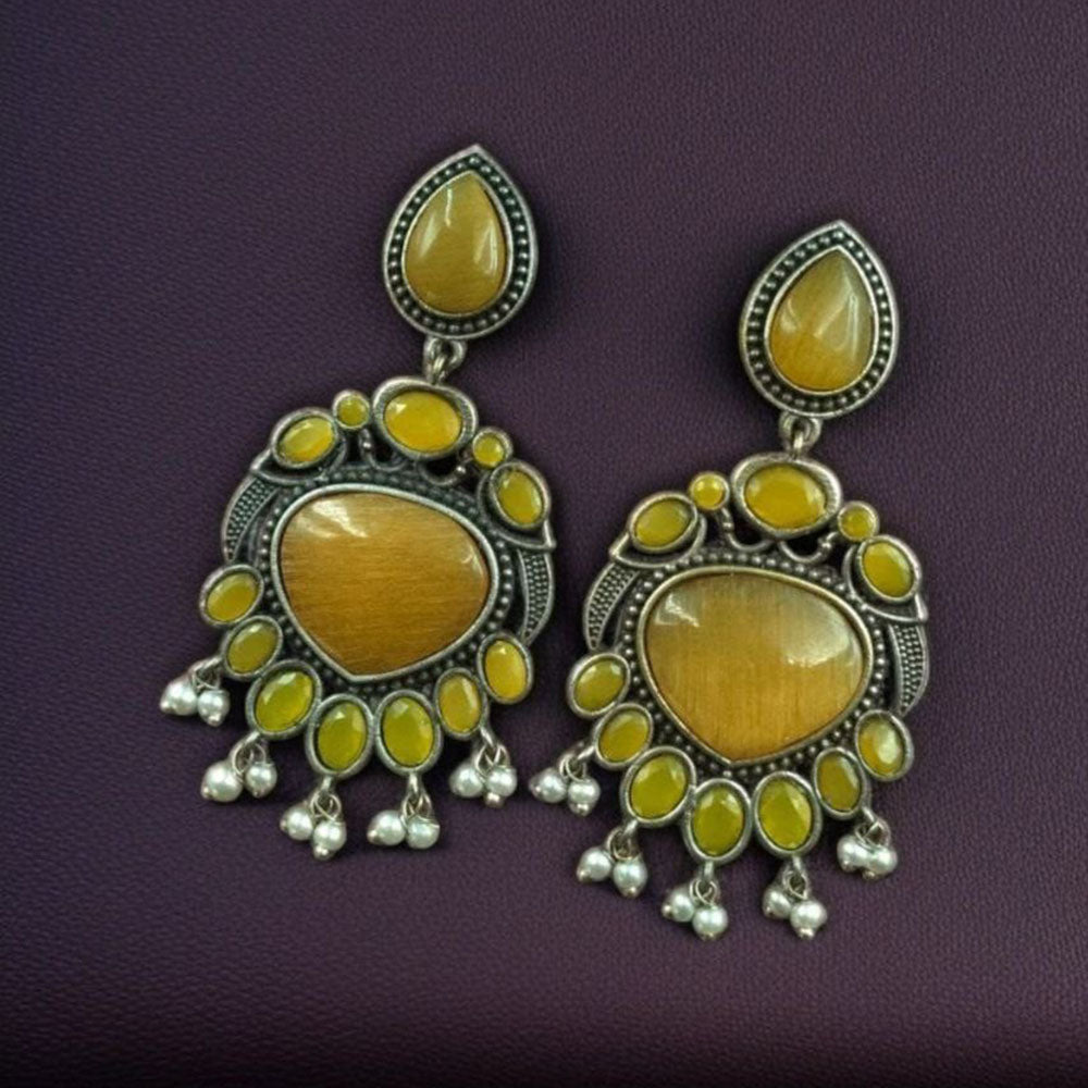 Maharani Jewels Elegance Pota Stone And Pearl Dangler Earrings