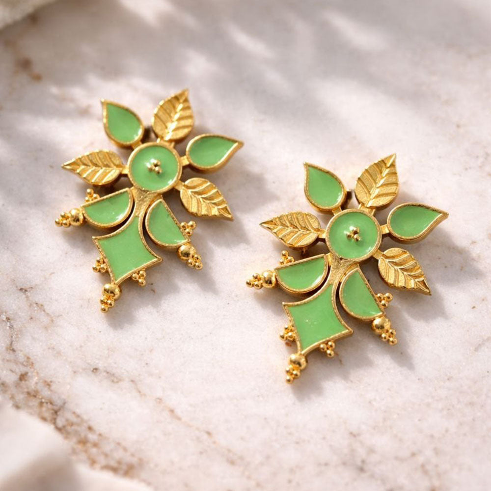 Maharani Jewels Elegance Meenakari Dangler Earrings