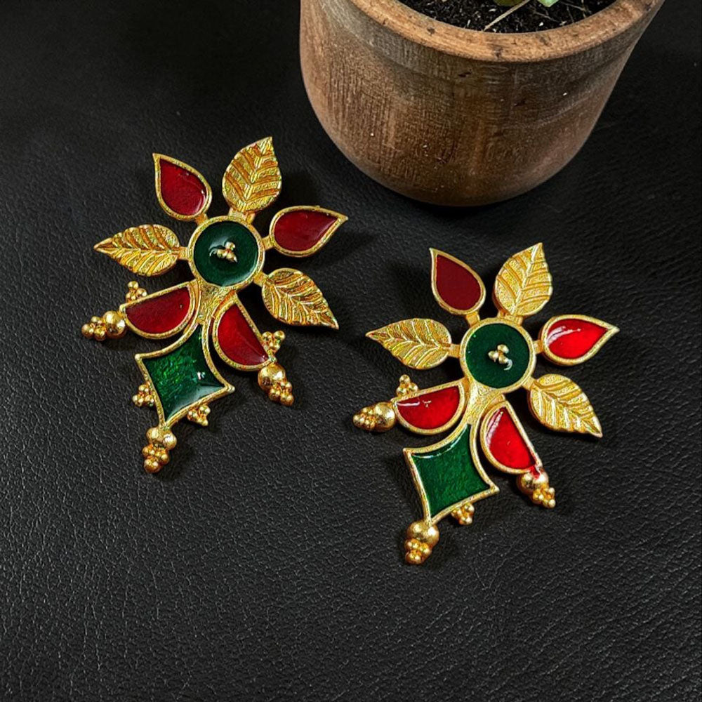 Maharani Jewels Elegance Meenakari Dangler Earrings