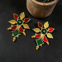 Maharani Jewels Elegance Meenakari Dangler Earrings