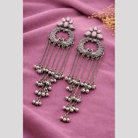 Maharani Jewels Elegance Pota Stone And Ghungroo Khasmiri Dangler Earrings
